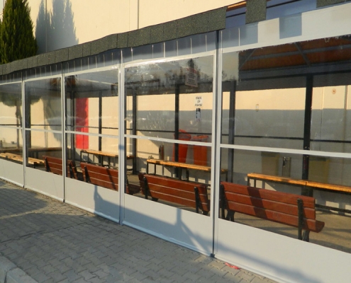 Alaçatı Tente Pergola, Şeffaf Stor Modeli 5