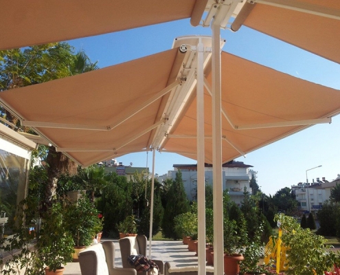Alaçatı Tente Pergola, T-Modül Tente Modeli 1 Alaçatı Tente Pergola, T-Modül Tente Modeli 1