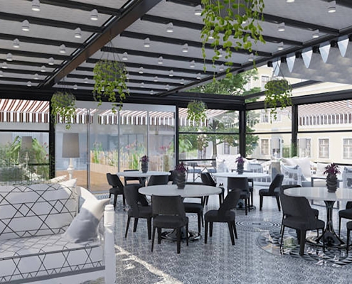 Alaçatı Tente Pergola, Otomatik Tente Pergola Modeli 4