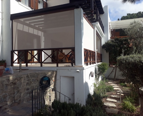 Alaçatı Tente Pergola, Zip Perde Model 4